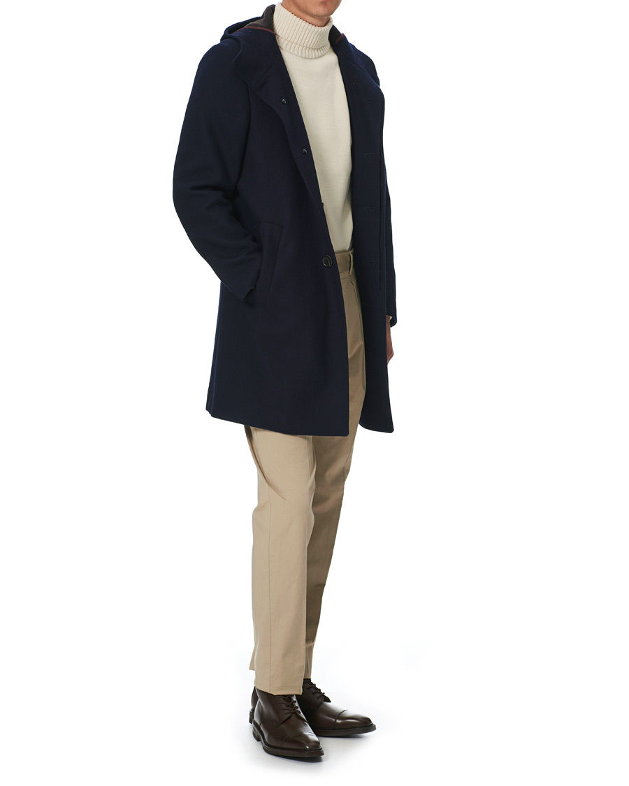 Herre | Jakker | Canali | Soft Wool Duffelcoat Navy