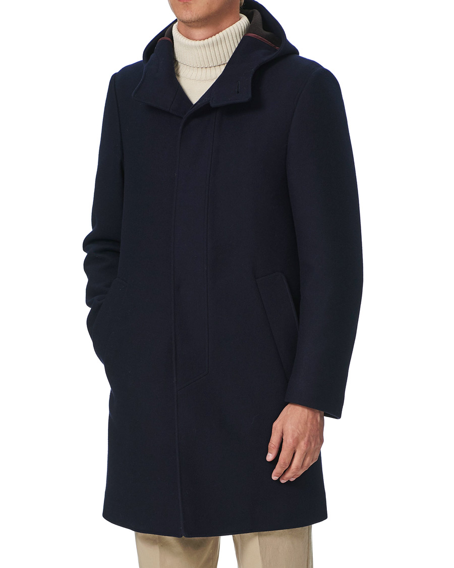 Herre | Jakker | Canali | Soft Wool Duffelcoat Navy