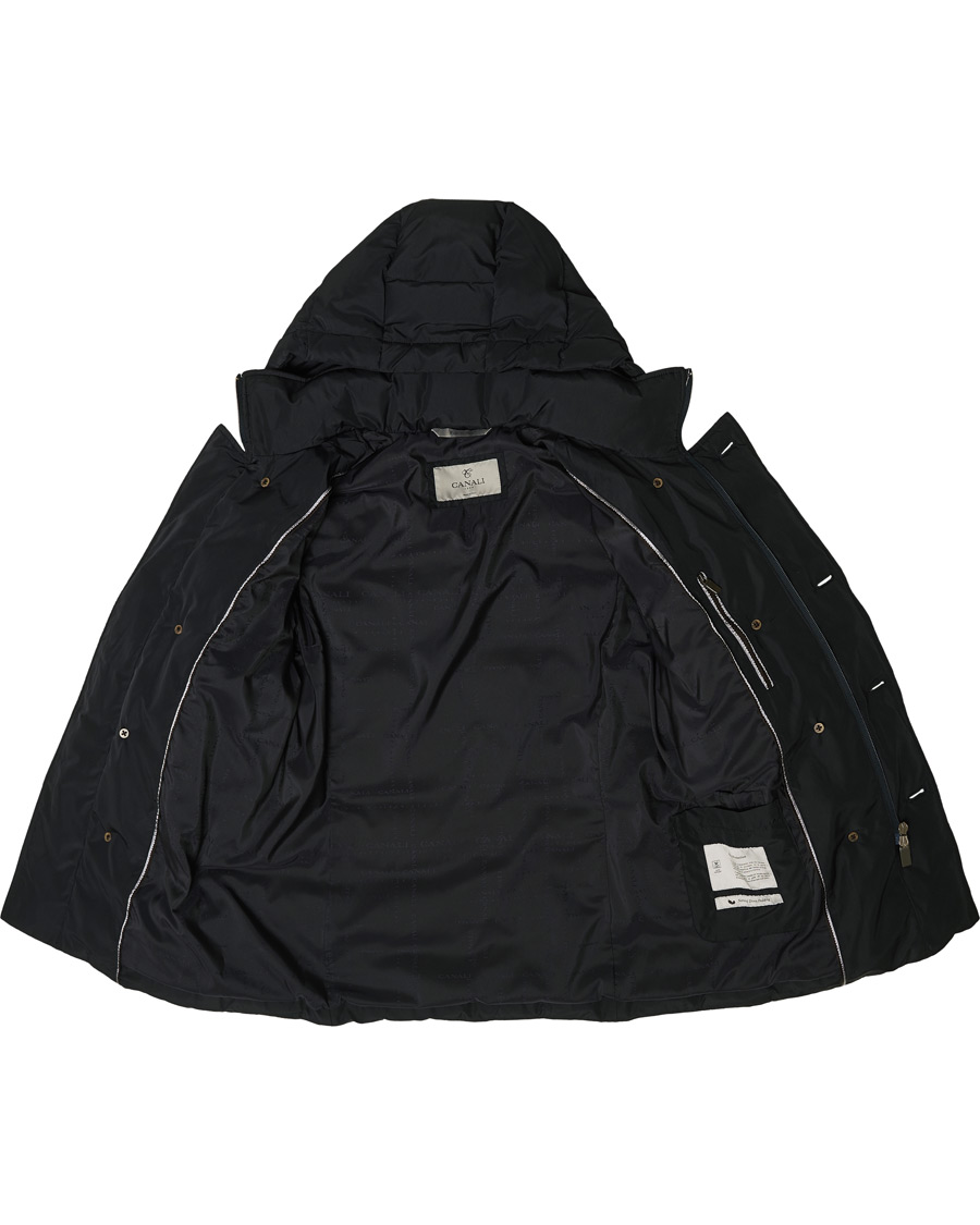 Herre | Jakker | Canali | Double Breasted Down Jacket Navy