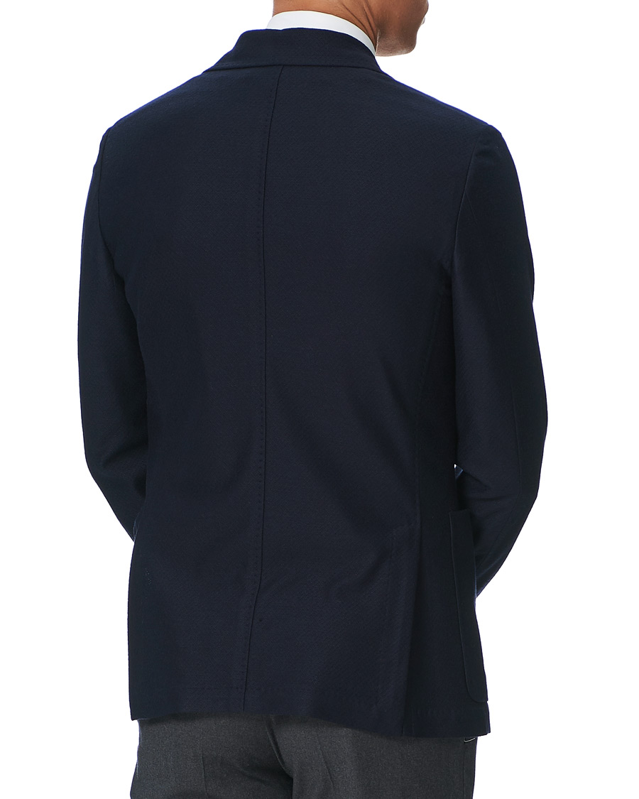 Herre | Blazere & jakker | Canali | Structured Wool Jersey Blazer Navy