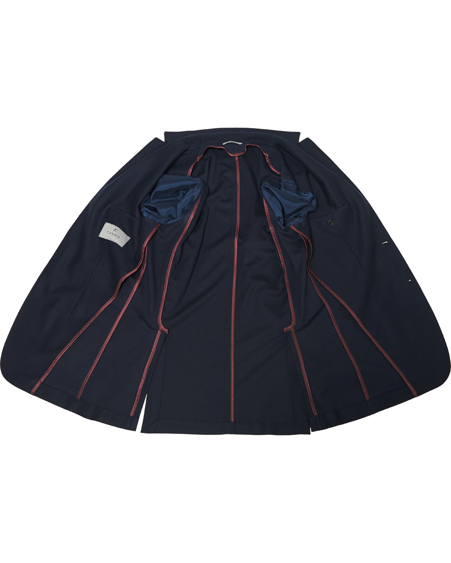 Herre | Blazere & jakker | Canali | Structured Wool Jersey Blazer Navy