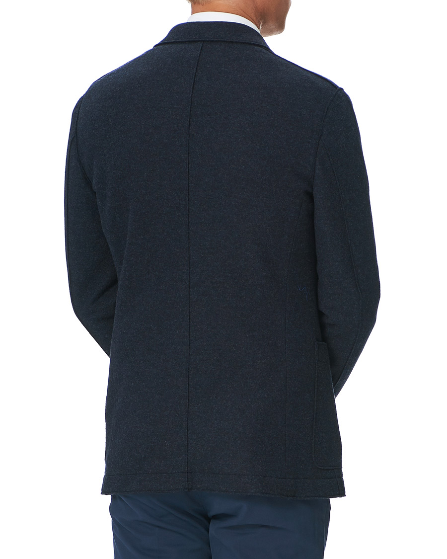 Herre | Blazere & jakker | Canali | Soft Wool Jersey Jacket Navy Melange