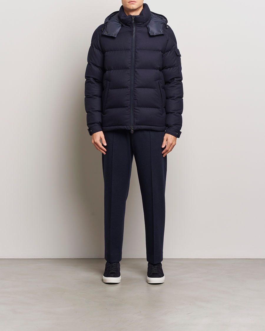 Herre | Jakker | Moncler | Montgenevre Flannel Down Jacket Navy