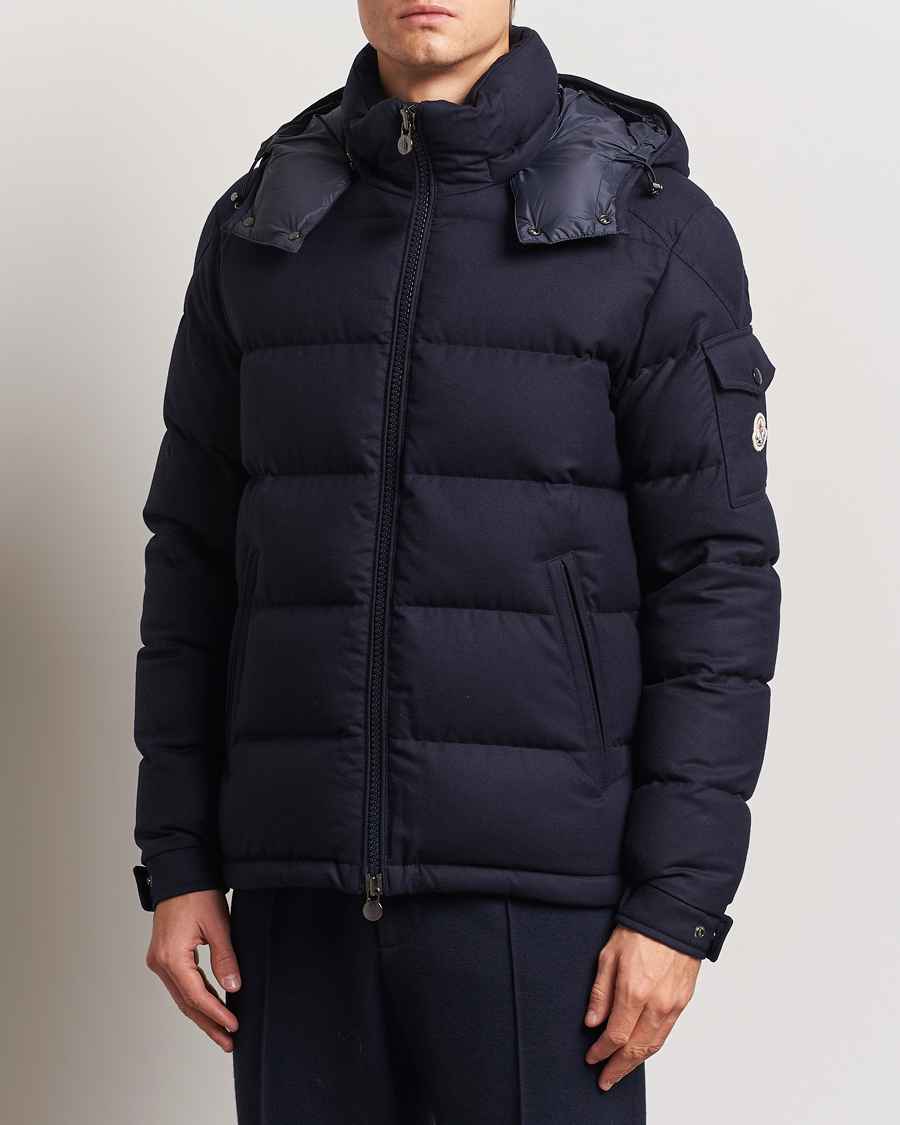 Herre |  | Moncler | Montgenevre Flannel Down Jacket Navy