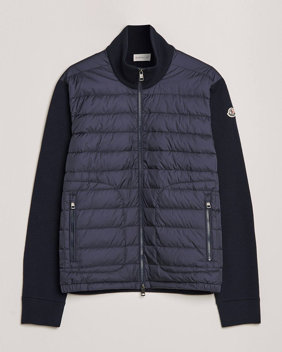 Herre | Trøjer | Moncler | Hybrid Zip Sweater Navy