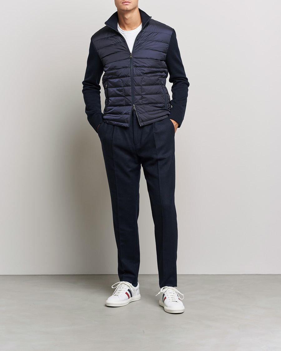 Herre | Trøjer | Moncler | Hybrid Zip Sweater Navy