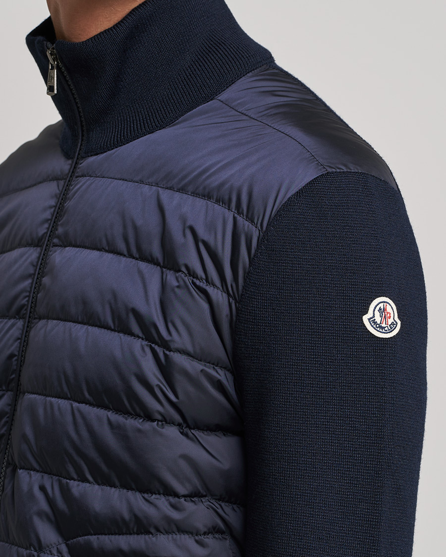 Herre | Trøjer | Moncler | Hybrid Zip Sweater Navy