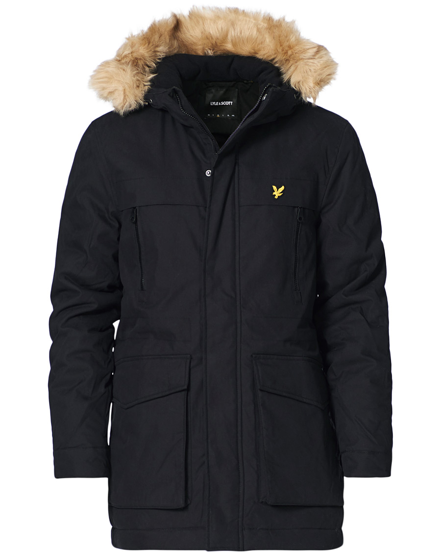 Herre | Jakker | Lyle & Scott | Winter Weight Micro Fleece Parka Black
