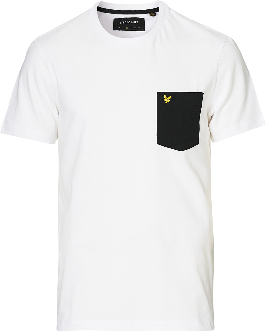 Herre | T-Shirts | Lyle & Scott | Organic Cotton Contrast Pocket Tee White/Jet Black