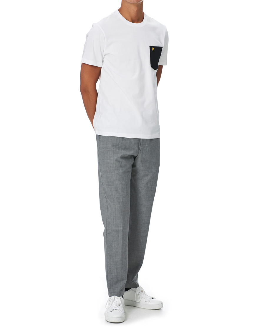 Herre | T-Shirts | Lyle & Scott | Organic Cotton Contrast Pocket Tee White/Jet Black