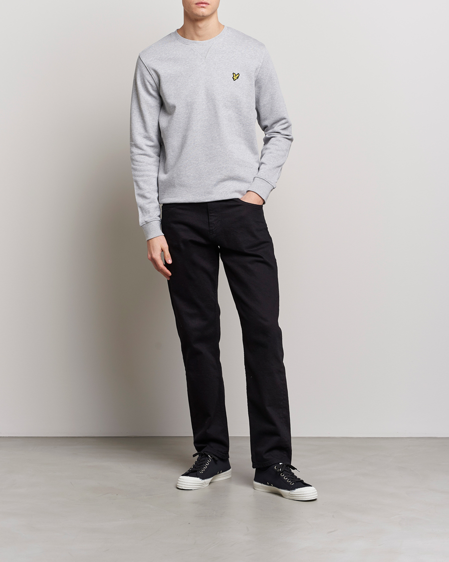 Herre | Trøjer | Lyle & Scott | Crew Neck Cotton Sweatershirt Light Grey Marl