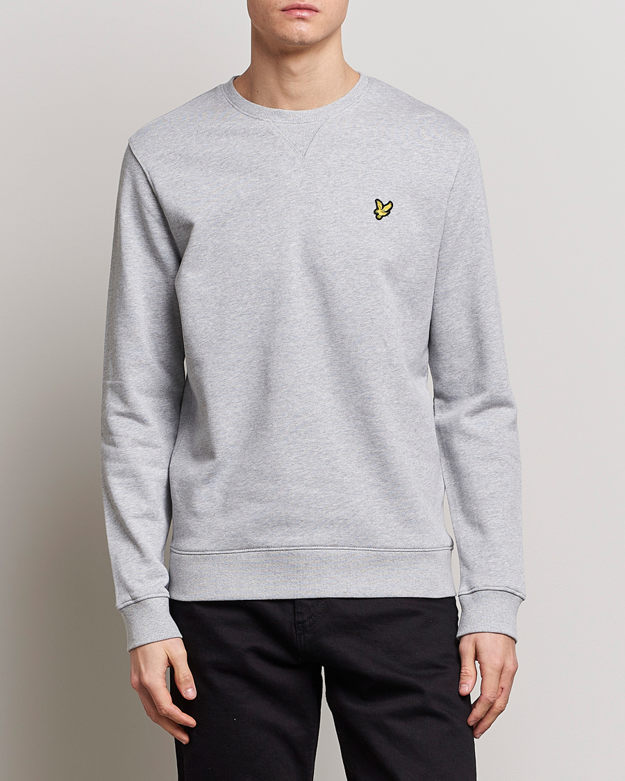 Herre | Trøjer | Lyle & Scott | Crew Neck Cotton Sweatershirt Light Grey Marl