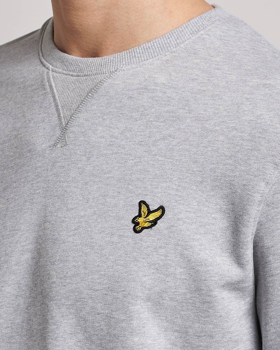 Herre | Trøjer | Lyle & Scott | Crew Neck Cotton Sweatershirt Light Grey Marl