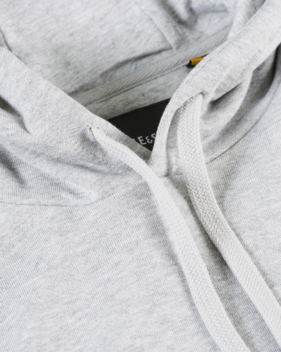 Herre | Trøjer | Lyle & Scott | Organic Cotton Pullover Hoodie Light Grey Melange