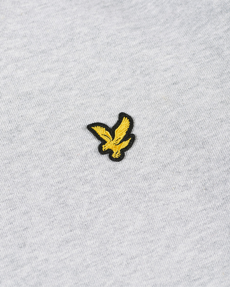 Herre | Trøjer | Lyle & Scott | Organic Cotton Pullover Hoodie Light Grey Melange