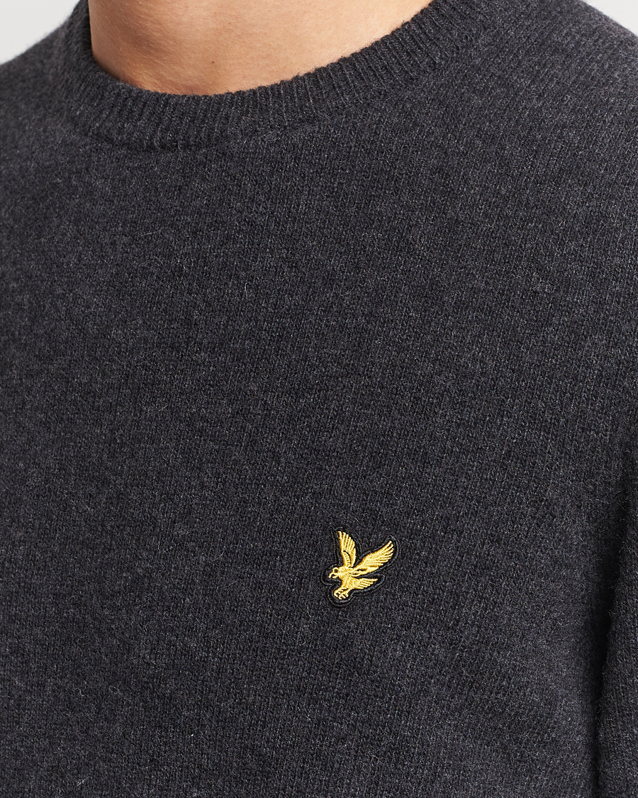 Herre | Trøjer | Lyle & Scott | Lambswool Crew Neck Pullover Charcoal Marl