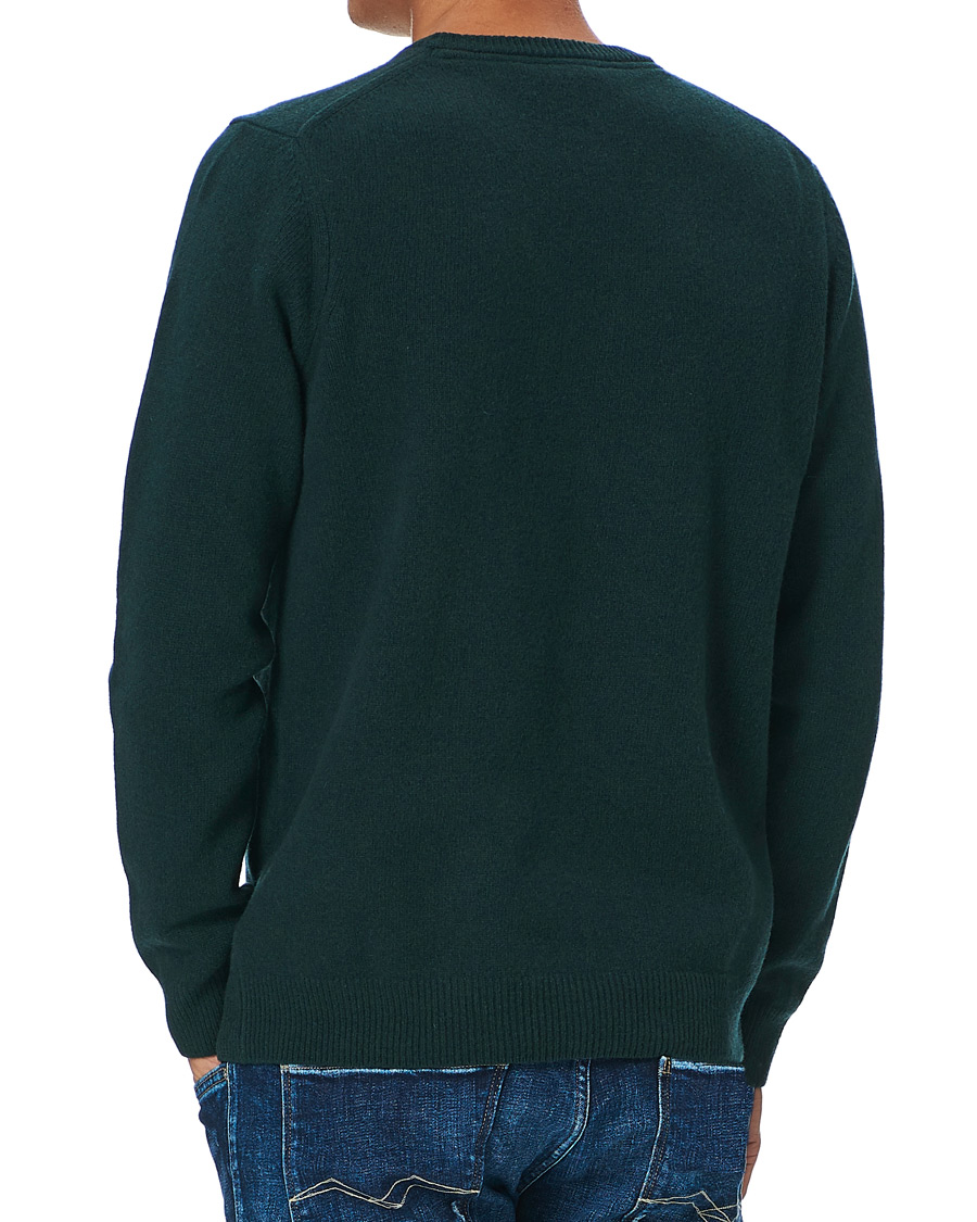 Herre | Trøjer | Lyle & Scott | Lambswool Crew Neck Pullover Dark Green Marl