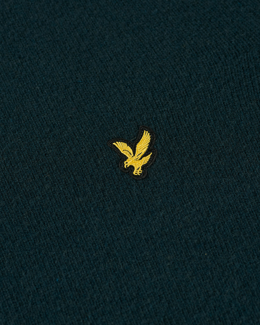 Herre | Trøjer | Lyle & Scott | Lambswool Crew Neck Pullover Dark Green Marl