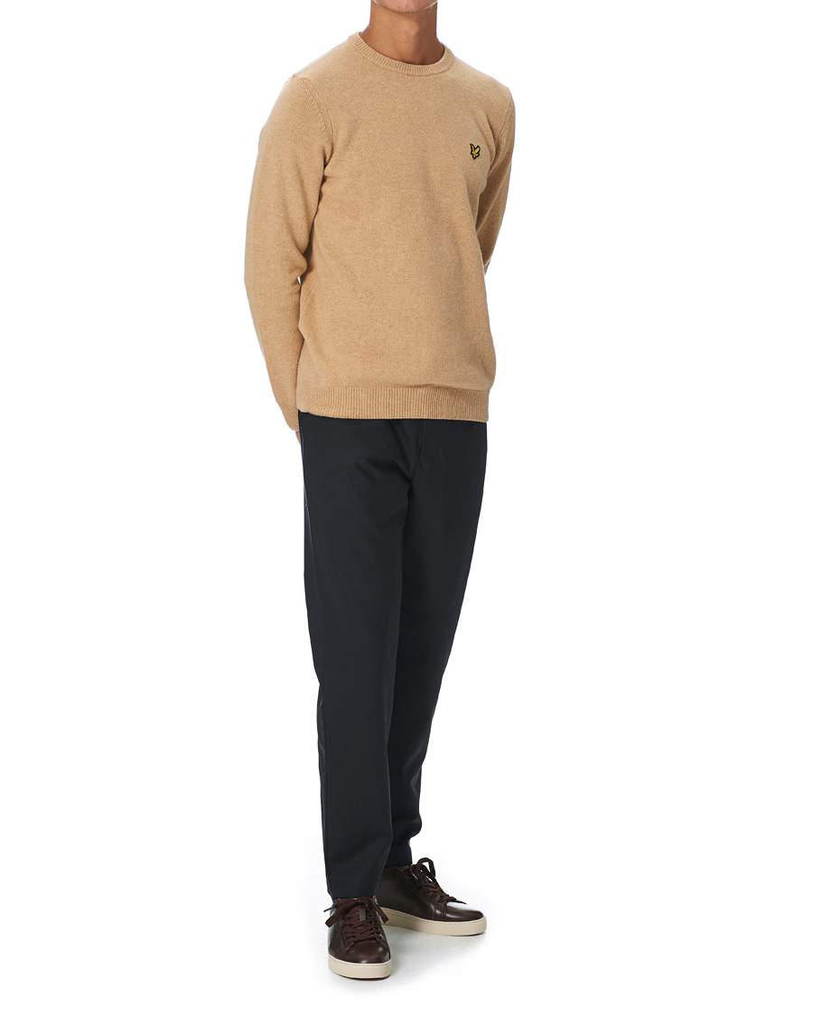 Herre | Trøjer | Lyle & Scott | Lambswool Crew Neck Pullover Tan Marl