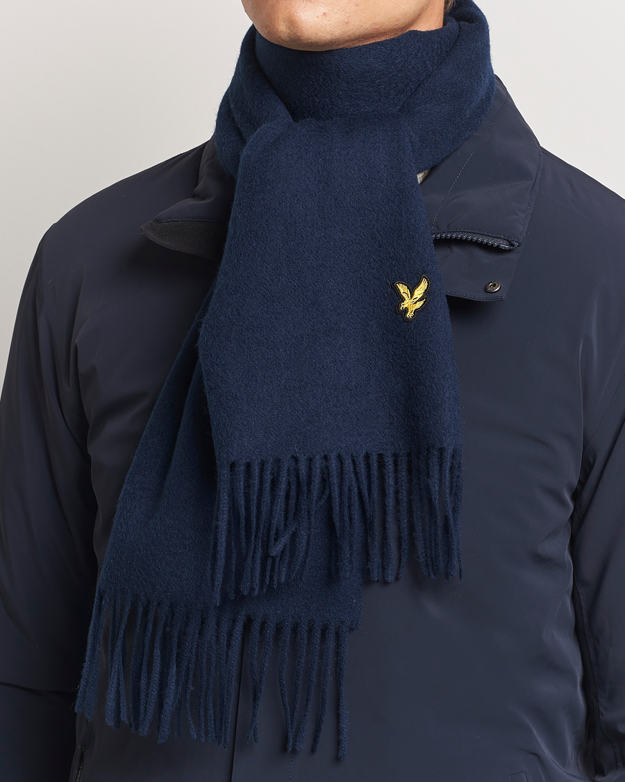 Herre | Lyle & Scott Lambswool Scarf Dark Navy | Lyle & Scott | Lambswool Scarf Dark Navy