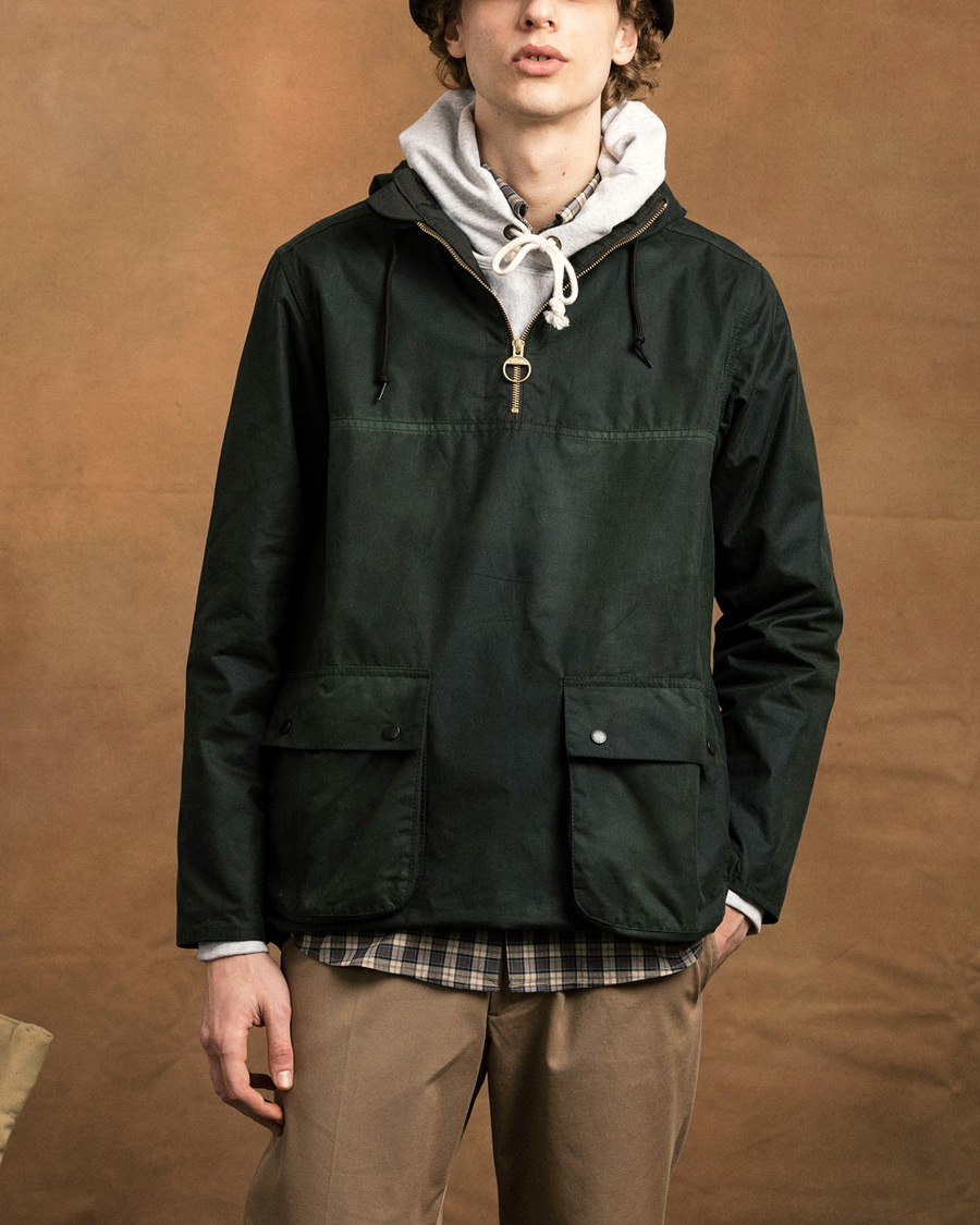 Herre | Jakker | Barbour White Label | Wax Smock Anorak Sage