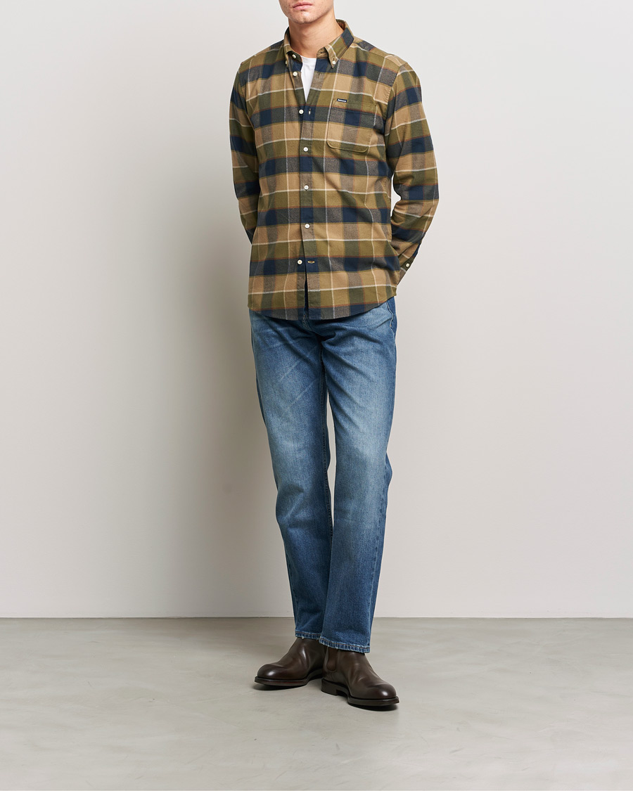 Herre | Skjorter | Barbour Lifestyle | Country Check Flannel Shirt Stone