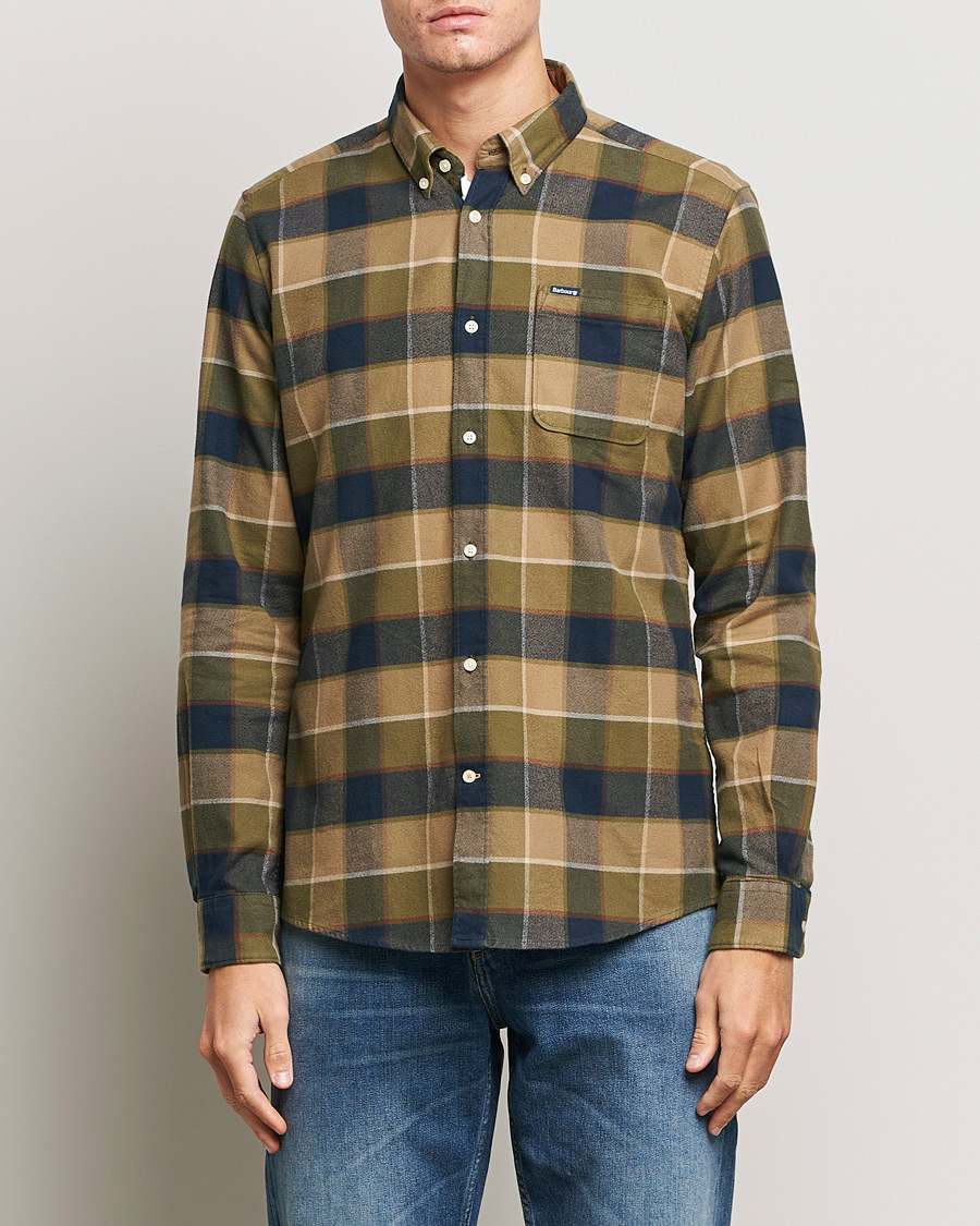Herre | Flannelskjorter | Barbour Lifestyle | Country Check Flannel Shirt Stone