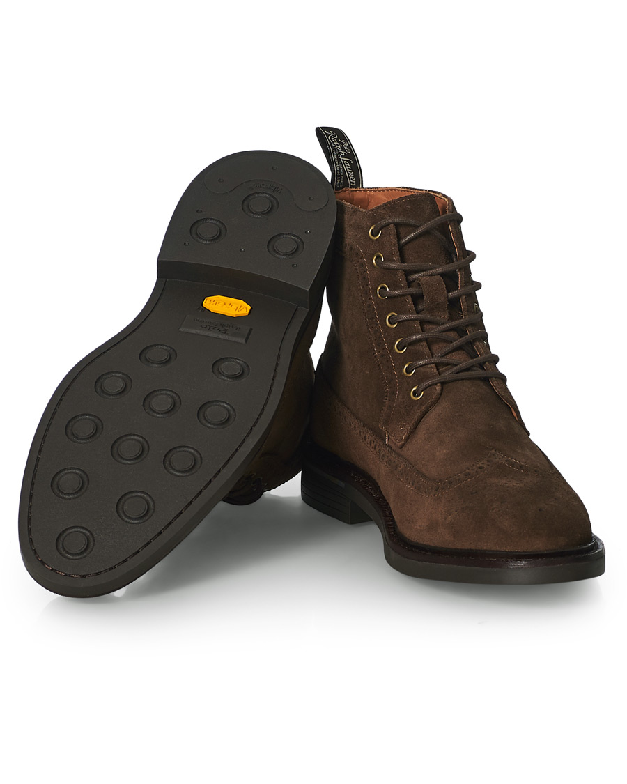 Herre | Polo Ralph Lauren Asher Wing Tip Boot Chocolate Brown Suede | Polo Ralph Lauren | Asher Wing Tip Boot Chocolate Brown Suede