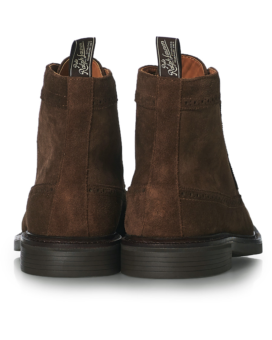 Herre | Polo Ralph Lauren Asher Wing Tip Boot Chocolate Brown Suede | Polo Ralph Lauren | Asher Wing Tip Boot Chocolate Brown Suede