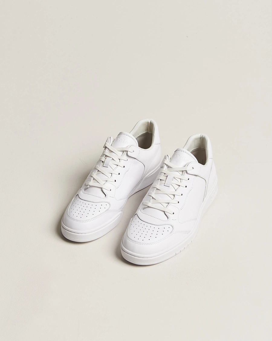 Herre |  | Polo Ralph Lauren | Court Luxury Leather Sneaker White
