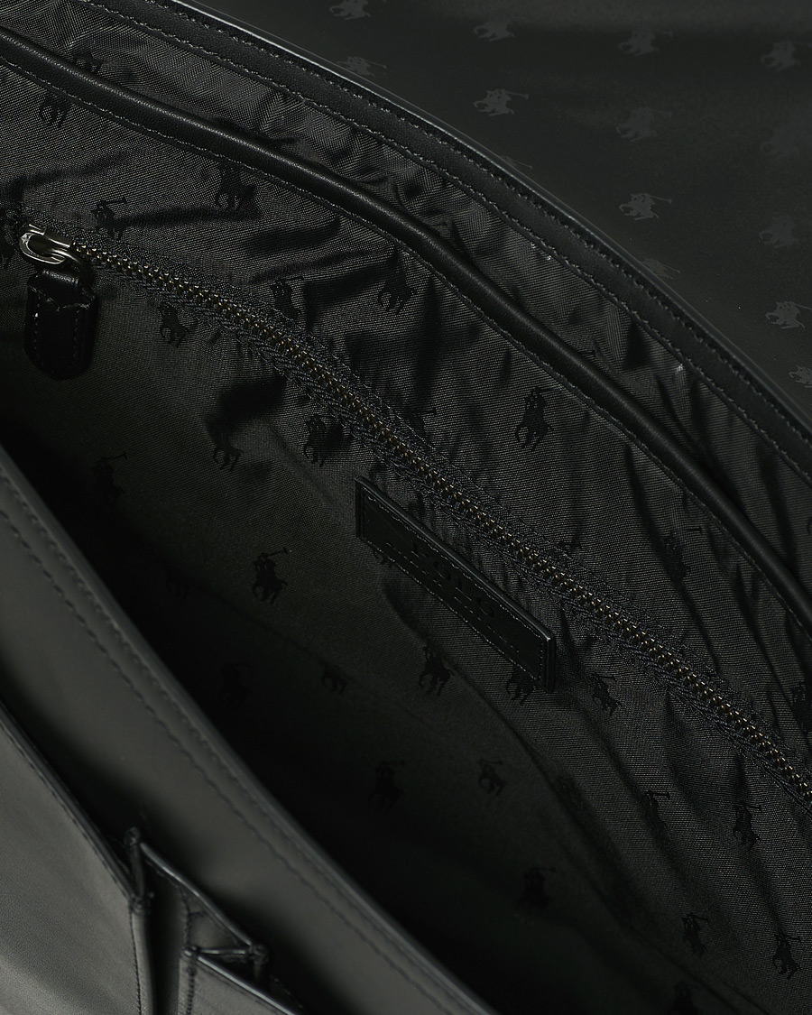 Herre | Polo Ralph Lauren Messenger Bag Black Leather | Polo Ralph Lauren | Messenger Bag Black Leather