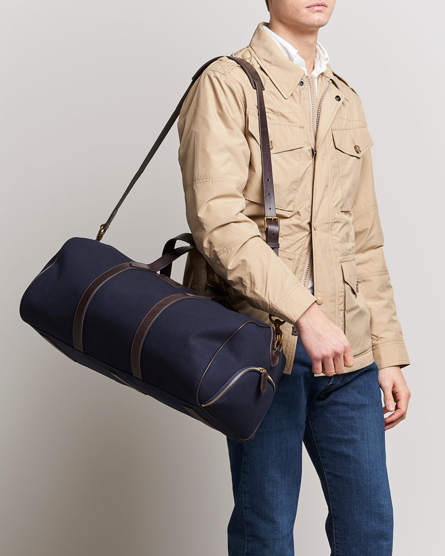 Herre | Polo Ralph Lauren Canvas/Leather Dufflebag Aviator Navy/Brown | Polo Ralph Lauren | Canvas/Leather Dufflebag Aviator Navy/Brown