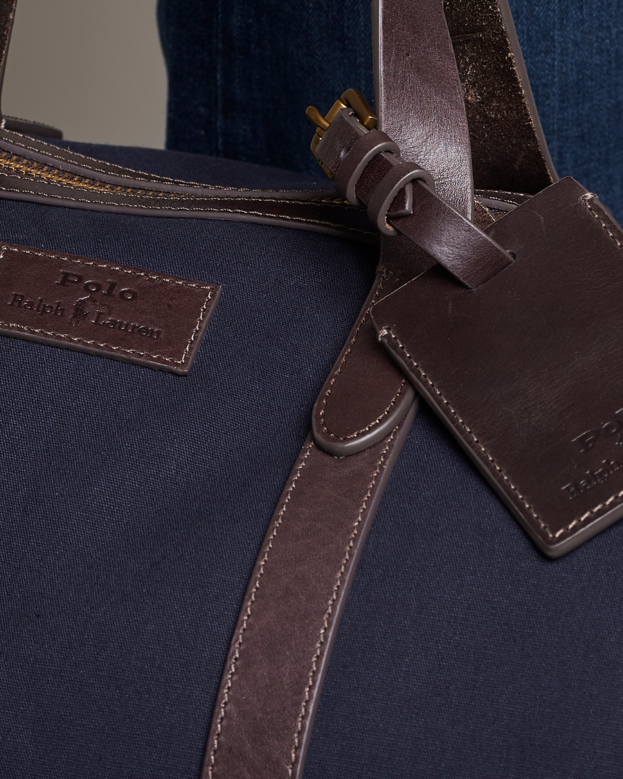 Herre | Polo Ralph Lauren Canvas/Leather Dufflebag Aviator Navy/Brown | Polo Ralph Lauren | Canvas/Leather Dufflebag Aviator Navy/Brown