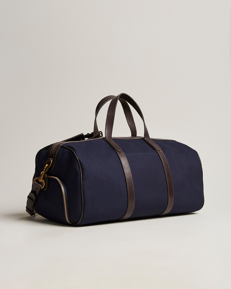 Herre | Polo Ralph Lauren Canvas/Leather Dufflebag Aviator Navy/Brown | Polo Ralph Lauren | Canvas/Leather Dufflebag Aviator Navy/Brown