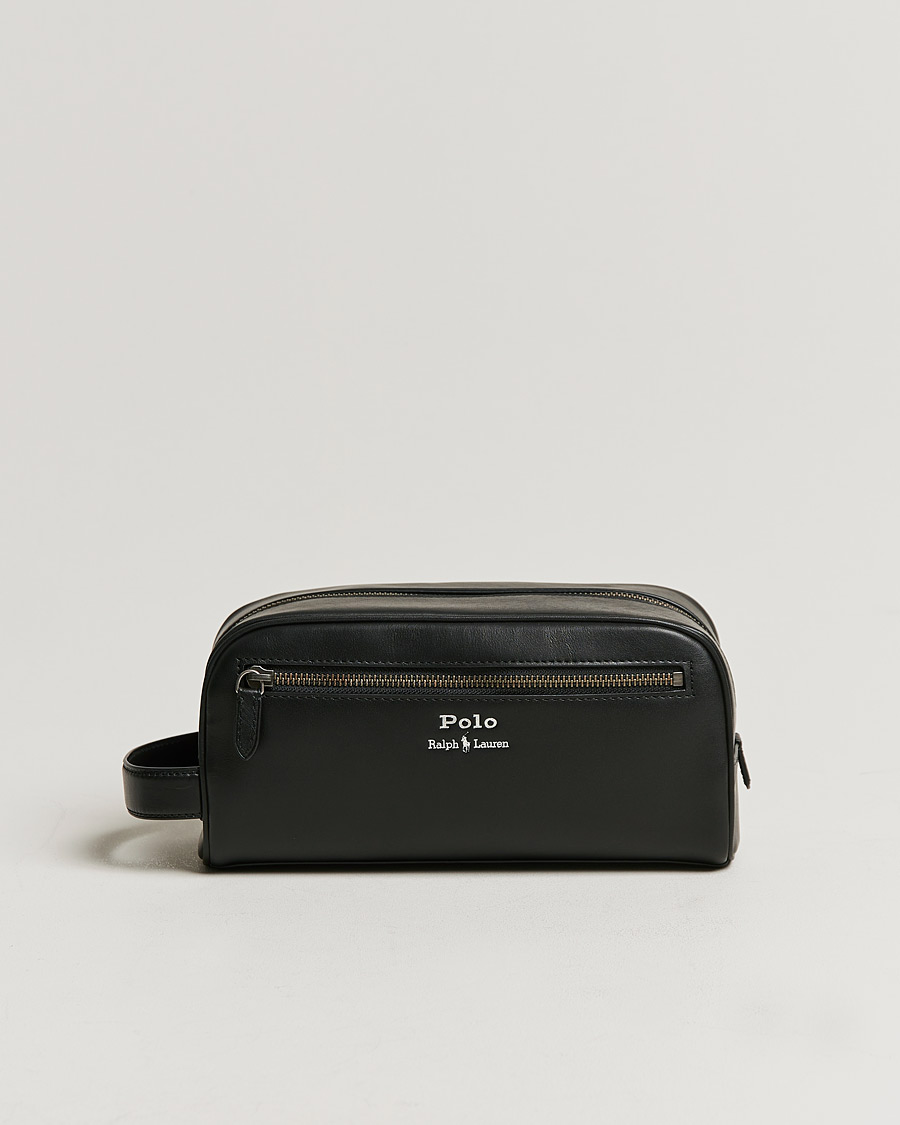 Herre |  | Polo Ralph Lauren | Leather Wash Bag Black