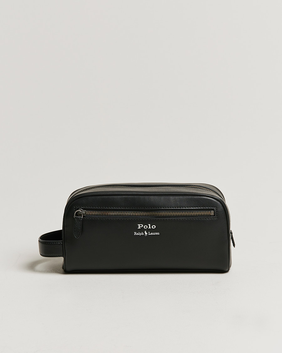 Men |  | Polo Ralph Lauren | Leather Washbag Black