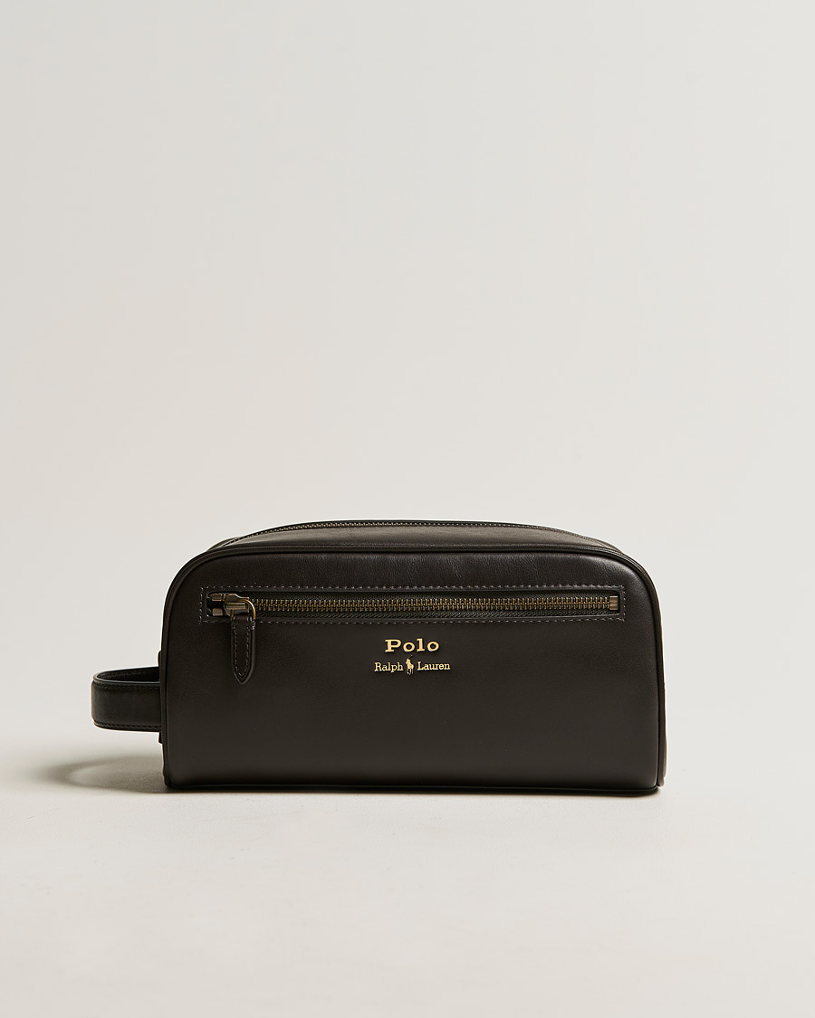 Herre | Polo Ralph Lauren Leather Washbag Brown | Polo Ralph Lauren | Leather Washbag Brown
