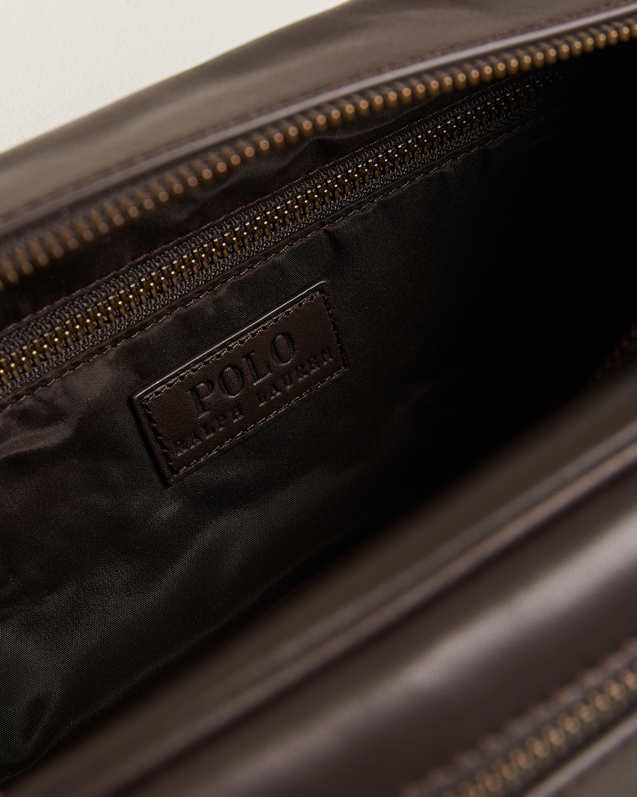 Herre | Polo Ralph Lauren Leather Washbag Brown | Polo Ralph Lauren | Leather Washbag Brown