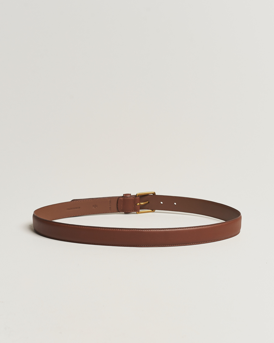 Herre | Umønstrede belter | Polo Ralph Lauren | Leather Belt Brown