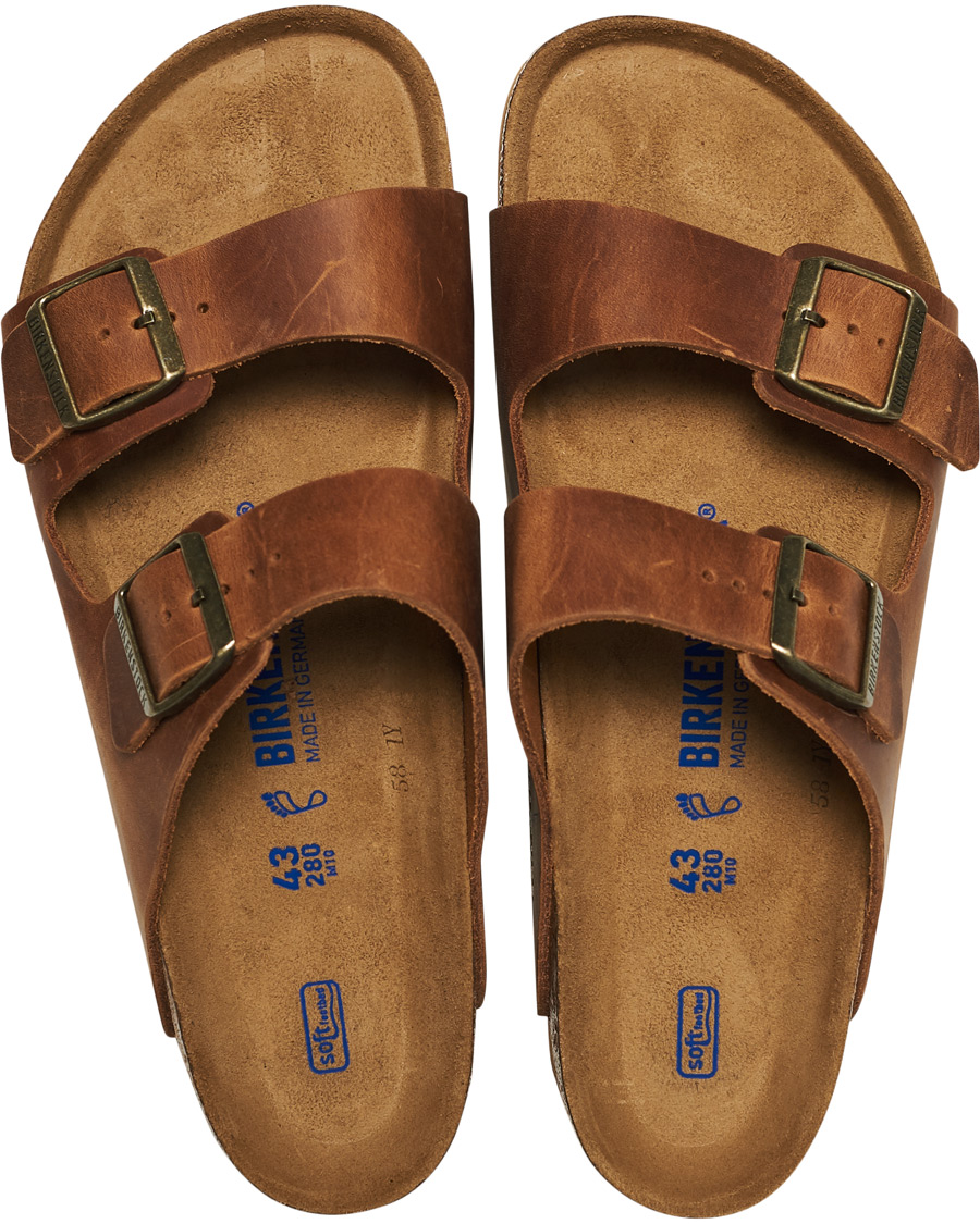 Herre | BIRKENSTOCK Arizona Soft Footbed Cognac Oiled Leather | BIRKENSTOCK | Arizona Soft Footbed Cognac Oiled Leather