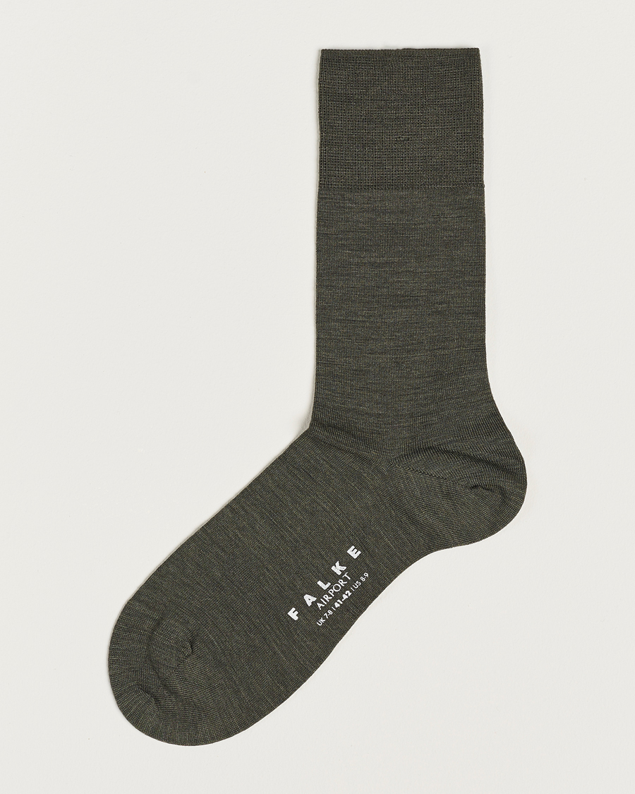 Herre | Undertøj | Falke | Airport Socks Green Melange