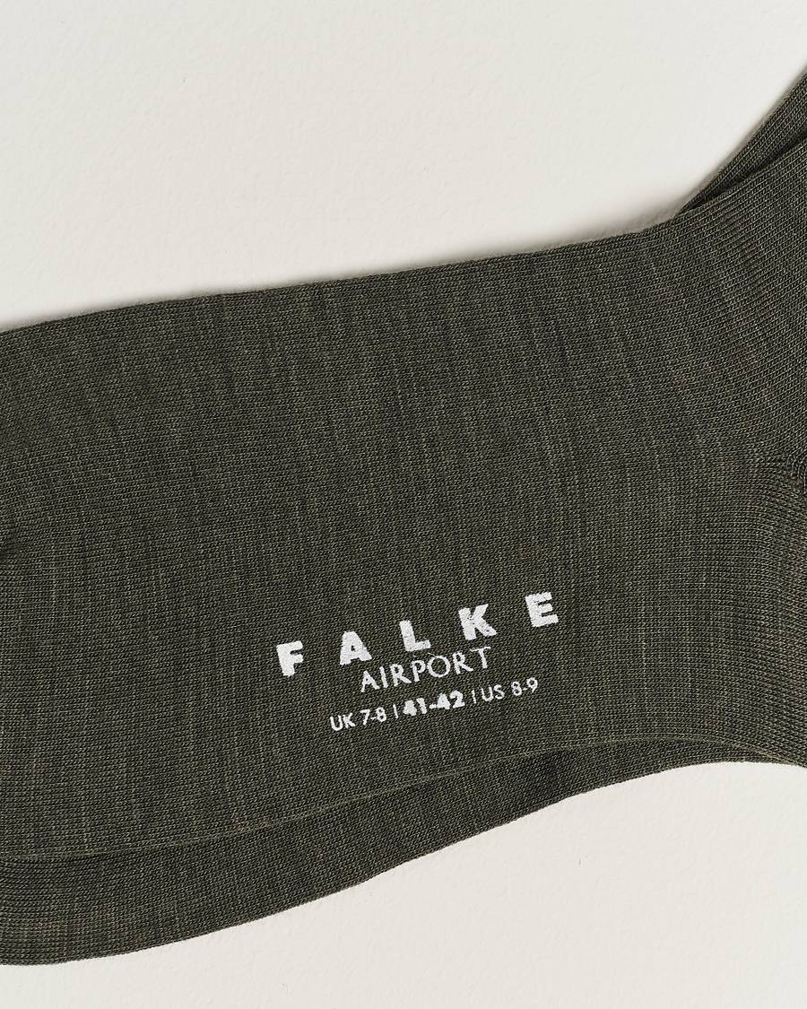 Herre | Basics | Falke | Airport Socks Green Melange