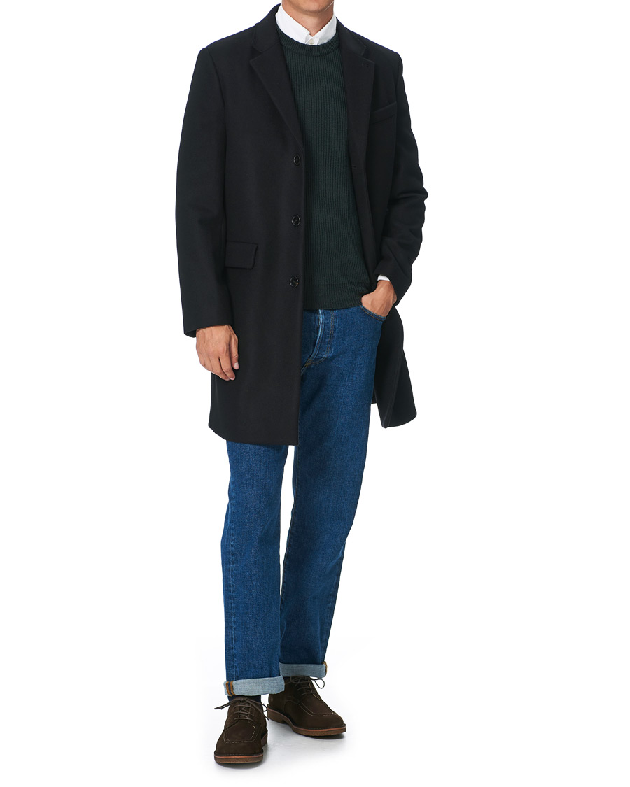 Herre | Jakker | Filippa K | Rhine Recycled Melton Wool Coat Black
