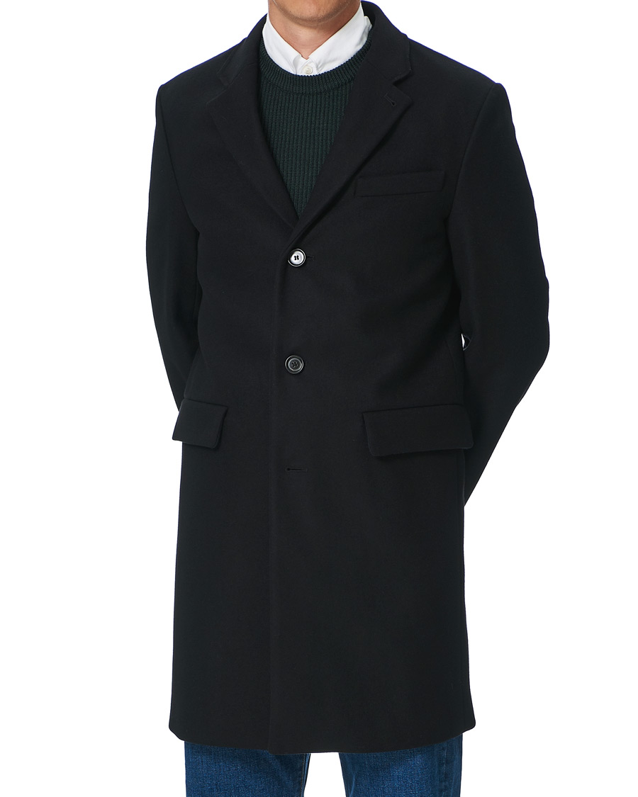 Herre | Jakker | Filippa K | Rhine Recycled Melton Wool Coat Black