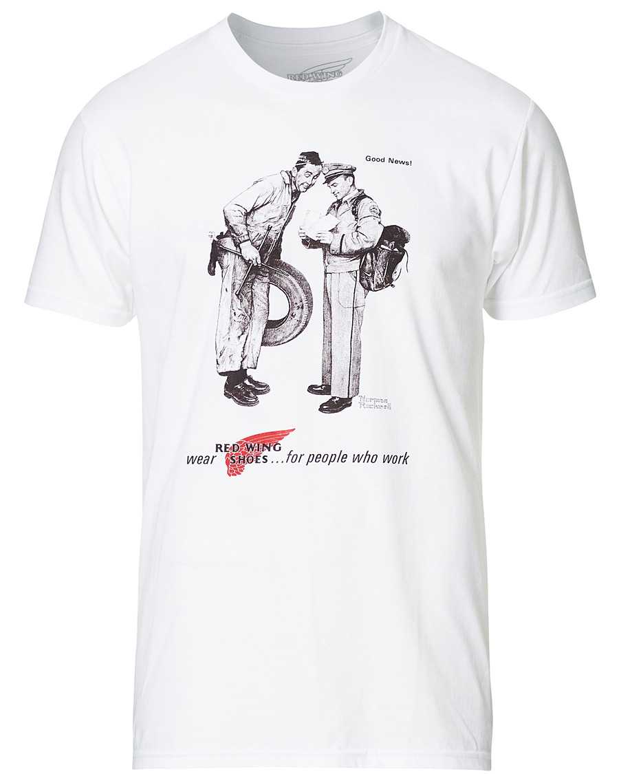 Herre | T-Shirts | Red Wing Shoes | Norman Rockwell Archive A D T-shirt White