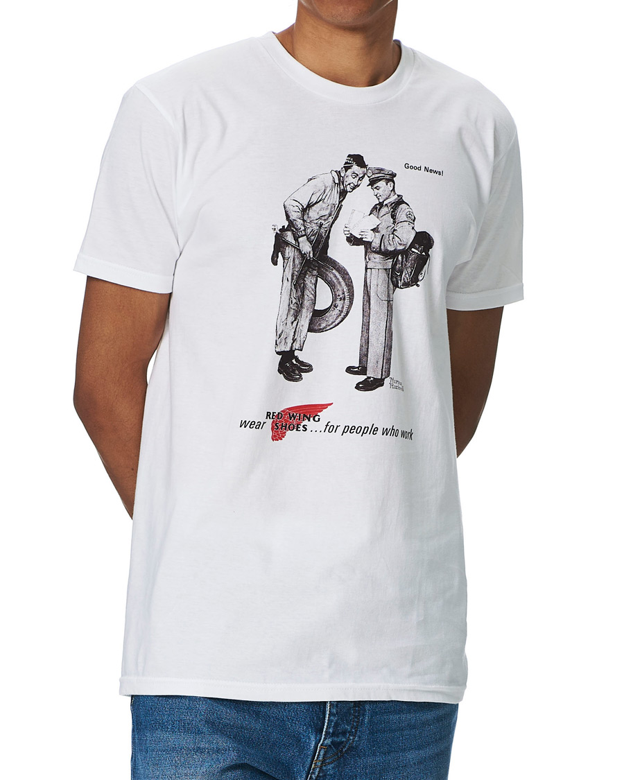 Herre | T-Shirts | Red Wing Shoes | Norman Rockwell Archive A D T-shirt White