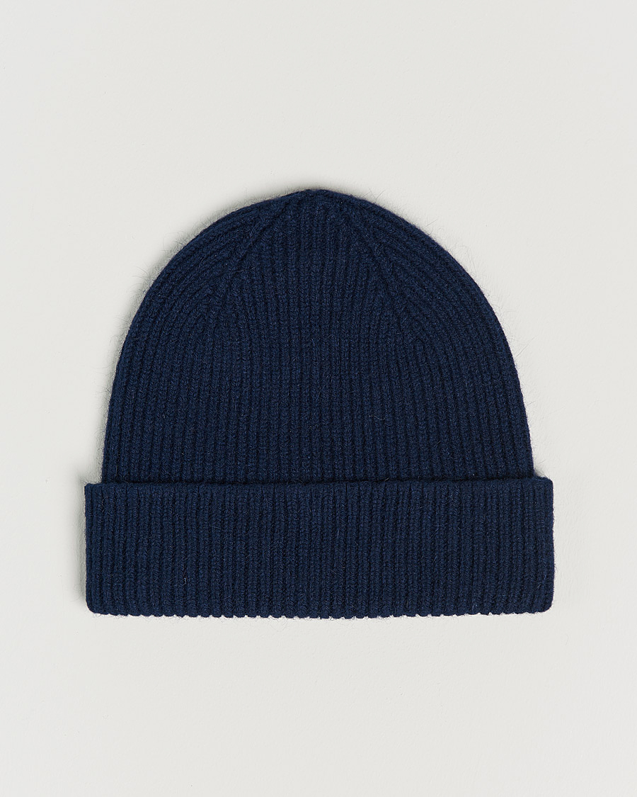 Herre | Huer | Le Bonnet | Lambswool/Caregora Beanie Midnight