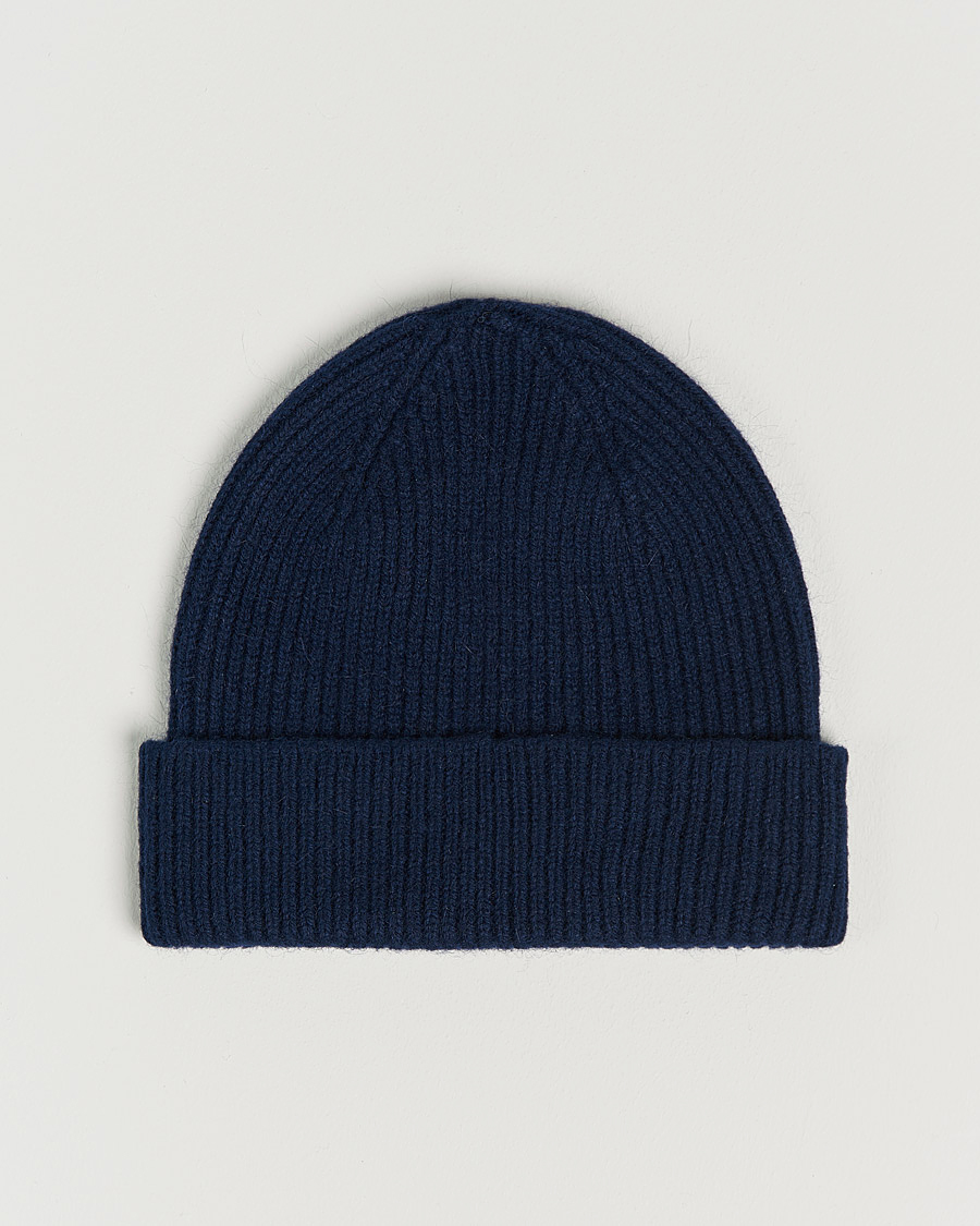 Herre | Huer | Le Bonnet | Lambswool/Caregora Beanie Midnight