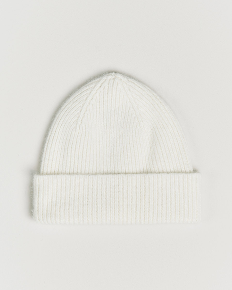 Herre | Huer | Le Bonnet | Lambswool/Caregora Beanie Snow