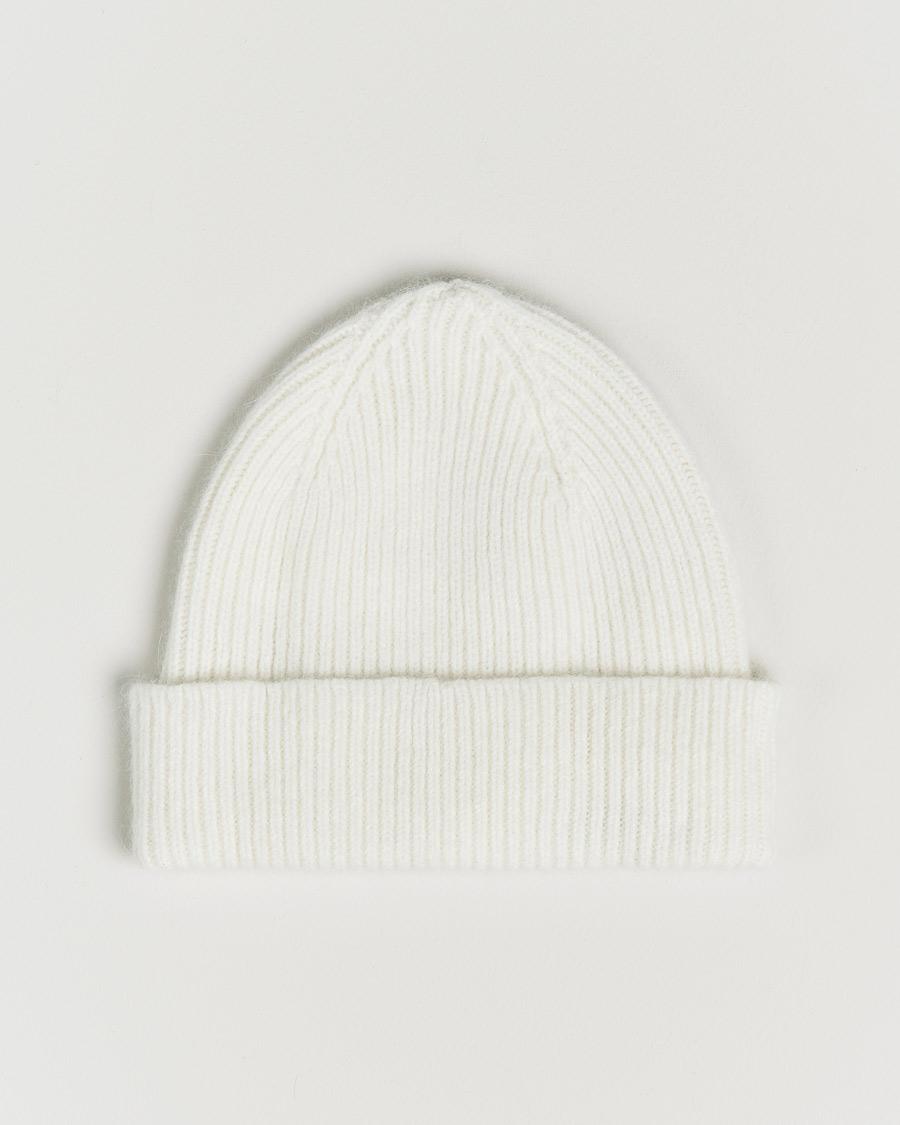 Herre | Huer | Le Bonnet | Lambswool/Caregora Beanie Snow